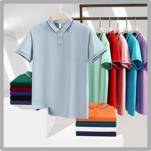 Polo de Mujer, Color Sólido, Manga Corta, Casual, Transpirable, 100% Algodón Tejido, Corte Regular, Azul con Ribete Rojo y Blanco - Product Image 5
