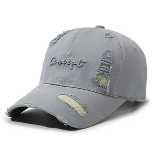 Gorra de Béisbol Negra Bordada Concept, 6 Paneles, Algodón Desgastado, Unisex, Ajustable, Estilo Urbano - Product Image 3