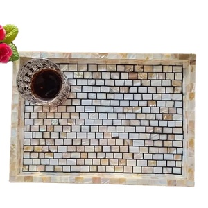 กล่องอะคริลิคใส่ผลไม้แห้งหรูหราสำหรับบ้านโรงแรมร้านอาหารอาหรับไม้มุกแม่เสิร์ฟดอกไม้แบบมินิมอล - Product Image 1