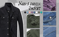 Servicio OEM, Chaqueta Vaquera de Invierno para Hombre, 100% Algodón, Estilo Casual Ecológico, Personalizable, Alta Calidad, Venta al Por Mayor