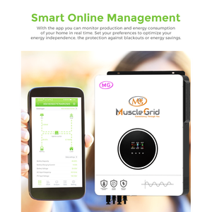 Musclerig อินเวอร์เตอร์พลังงานแสงอาทิตย์ระบบไฮบริดที่แท้จริง4.2 KW สำหรับงานหนักแบบไม่มีแบตเตอรี่สาม MPPT - Product Image 1