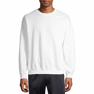 Nouveau sweat-shirt pour homme en polyester 100% blanc à col montant, coupe classique, tricoté, décontracté, coupe-vent, respirant - Product Image 2