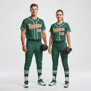 Camiseta de béisbol lisa al por mayor para hombre, personalizada, 100% poliéster, con botones, manga corta, para entrenamiento deportivo en equipo - Product Image 2