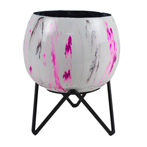 Macetas de Metal Esmaltado de Colores, Diseño Moderno, Ecológicas, Duraderas, Decoración de Interiores, Macetas Modernas para Mesa de Salón - Product Image 4