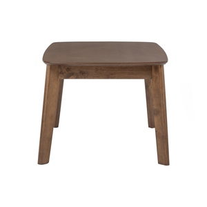 Modern Simple Knock Down Furniture <b>Walnut</b> MDF Center <b>Table</b> with Curved Edges and Solid Wood Legs for Hotel Apartment Office - Product Image 3