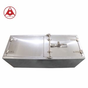 กล่องเครื่องมือประตูสวิงคู่อลูมิเนียม (พร้อมตัวล็อคลูกเบี้ยวและงานหนัก) ขัดเงาพื้นผิว - Product Image 1