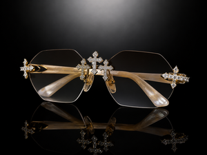 Custom Luxury High Quality Unisex Moissanite <b>Sunglasses</b> Rimless Rectangle Gradient Lenses Light Weight UV Protection Durable - Product Image 4