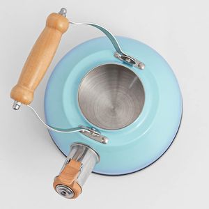 Bollitore da tè in acciaio inossidabile con manico ergonomico Cool Touch, teiera a fischio per piano cottura, per uso alimentare - Product Image 2