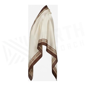 NORTH APPROACH Women's Square Silk Scarf Geometric Print Elegant Multi-Functional Fashion Accessory All Seasons - Product Image 3