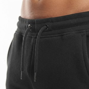 Shorts Bermuda en Coton Noir pour Homme, Taille Mi-Haute avec Cordon de Serrage, Décontractés, en Tissu Respirant avec Poches - Product Image 4