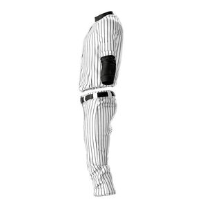 Uniforme de baseball entièrement personnalisé de haute qualité pour hommes, en tissu doux et à séchage rapide, avec nom, numéro et logo d'équipe - Product Image 4