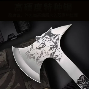 Hache de camping artisanale LEGACY BLADES en acier au carbone, manche en bois, étui en cuir, fabricant OEM ODM - Product Image 5