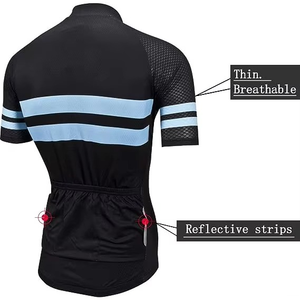 Ensemble de vêtements de cyclisme OEM pour l'été, manches courtes, respirant, vêtements de cyclisme pour hommes, uniformes de vélo - Product Image 3