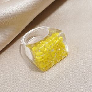 Anillo de Dedo de Resina de Lujo, Joyería Moderna Hecha a Mano, Personalizable para Uso Diario y Regalo de Boda - Product Image 6