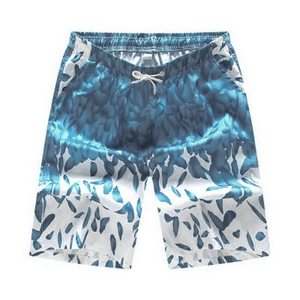 <b>Men</b> Floral Print Board Shorts Quick Dry Drawstring Waist Casual Swim <b>Trunks</b> Bermuda Length Polyester Material - Product Image 3