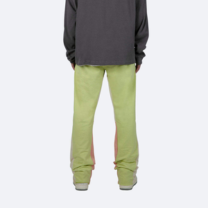 Custom Logo Casual Flat Front Flare Sweatpants Men's High Quality 100% Cotton <b>Elastic</b> <b>Waist</b> Jogger <b>Trousers</b> - Product Image 2