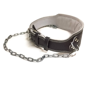 Fitness Cow Hide Gym Squats Custom Powerlifting Dip Belt <b>Back</b> <b>Support</b> Steel Chain Weight Lifting Belt for Men and Women - Product Image 1