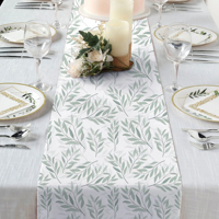 Chemin de table en coton pour table à manger, élégant chemin de table décoratif pour cuisine, salle à manger et décoration de fête