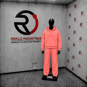 Conjunto de Sudadera con Capucha Oversize Rosa Coral para Hombre y Mujer, Sudadera Lisa con Capucha y Pantalones Deportivos de Pierna Ancha, Estilos Casuales de Streetwear - Product Image 3