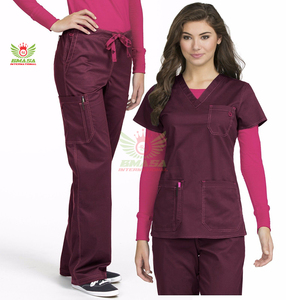 Ensembles d'uniformes médicaux personnalisés OEM de haute qualité, couleur unie, respirants, séchage rapide, en coton tricoté, design streetwear unisexe - Product Image 2