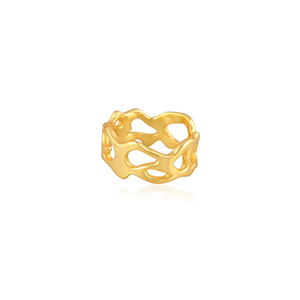 Polished <b>Gold</b> Plated 925 Sterling Silver <b>Vintage</b> Wedding & Party <b>Ring</b> - Product Image 5