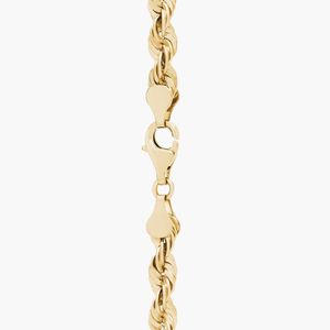 Pulsera de cadena de cuerda de 8 pulgadas en oro amarillo - Product Image 5