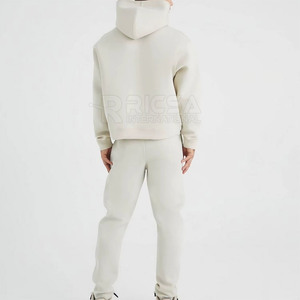 Survêtements décontractés pour hommes, hiver, à capuche, amples, en coton mélangé doux, légers, séchage rapide, respirants, ensemble deux pièces, fitness, jogging - Product Image 4