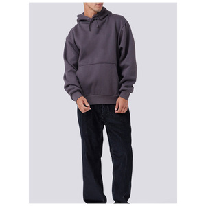 Nuevas sudaderas con capucha de algodón 100% suave de secado rápido, estilo oversize y a la moda para hombre, con logotipo personalizado bordado e impresión digital. - Product Image 5