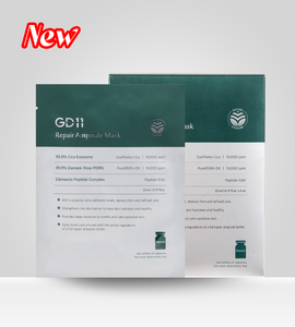มาส์กหน้าแผ่น GD11 Repair Ampoule Ultra-Fit Vegan Lyocell ผสมไฮยาลูรอนิค แอซิด สำหรับผิวแพ้ง่าย ขนาดพกพา ผลิตในเกาหลี - Product Image 1