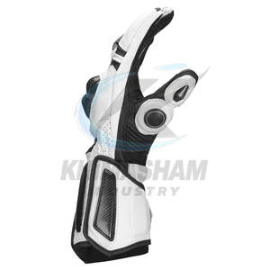 ถุงมือมอเตอร์ไซค์หนังดีไซน์ใหม่แบบสั่งทำพิเศษ สำหรับขับขี่กลางแจ้ง กันลื่น ระบายอากาศได้ดี สายรัดข้อมือปรับได้ - Product Image 5