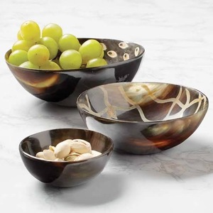 ILAHI's Handcrafted Polished Eco Friendly Disposable Dishwasher Safe Lightweight <b>Scratch</b> Resistant 0.4kg American Buffalo Bowl - Product Image 3