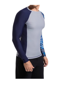 Custom <b>Men</b> Long Sleeve Rash Guard <b>Shirt</b> UPF 50+ <b>Compression</b> Base Layer Gym Swim Surf Activewear Anti-UV Running Sports T <b>shirts</b> - Product Image 3