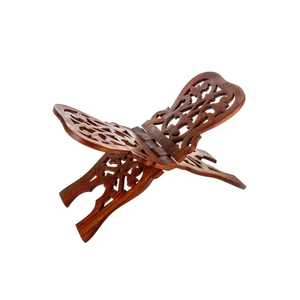 Support de livre pliable en bois sculpté avec soin, incrustation florale dorée, forme en X, fait main, durable, pour Coran et textes sacrés - Product Image 6