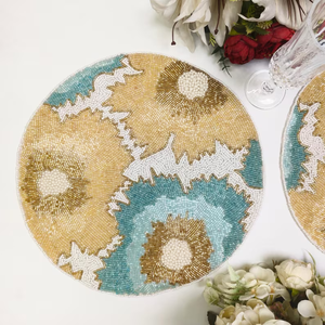 Set de table perlé fait main, de luxe, par Creative Art Zone - Product Image 4