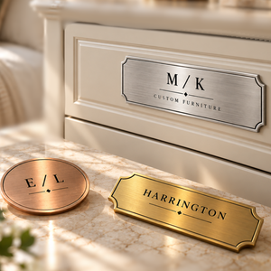 Placa de Identificación de Metal Personalizada con Logotipo para Productos de Muebles, OEM, ODM y Marca Personalizada - Product Image 5