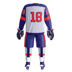 Tenue de hockey sur glace personnalisée, sublimée, respirante, écologique, à séchage rapide, en polyester, pour adultes, OEM - Product Image 2