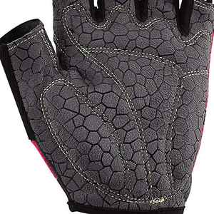 Half-Finger Cycling Gloves Red Black Gray PU Material Breathable Design Sport Fitness Gym <b>Workout</b> Gloves - Product Image 5
