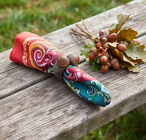 Anillo para servilletas de madera artesanal con forma de bellota, estilo rústico, ecológico, decoración de mesa para el hogar y fiestas. - Product Image 4