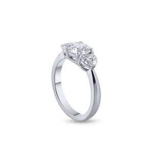 Purecarat 14K Oro amarillo Pera Diamante Anillo de compromiso Diseño de tres piedras - Product Image 6