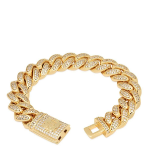 Pulsera de Lujo de Plata 925 con Moissanita y Eslabones Cubanos, Acabado en Oro Blanco, Cadena Iced, Joyería de Moda Hip Hop para Boda, Compromiso y Fiesta - Product Image 6