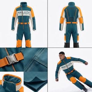 Traje de Esquí Personalizado de Fábrica, Sublimado, Impermeable, con Capucha, de Poliéster/Nailon para Hombre, Chaqueta de Snowboard Térmica, Cortavientos y Cálida - Product Image 5