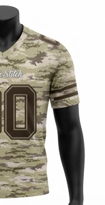 Maillot de football américain en polyester 100 % de haute qualité, grande taille, manches courtes, personnalisable, avec impression thermique sur le devant - Product Image 5