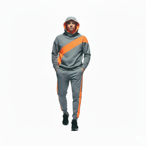 Conjunto Deportivo Casual de Felpa con Capucha para Hombre, Invierno 2026, Color Sólido, con Logotipo Personalizado, 100% Algodón - Product Image 1