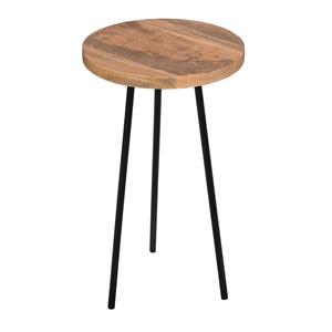 โต๊ะข้างโบราณแบบดั้งเดิม ทำจากโลหะและไม้แข็งแรง ทนทาน ใช้งานได้หลากหลาย เหมาะสำหรับใช้ภายในบ้าน ห้องนั่งเล่น โต๊ะกาแฟ สำหรับบ้านและสำนักงาน - Product Image 1