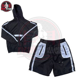 High Performance Running Wear Comfortable Moisture-Wicking Good Supplier New Arrival OEM ODM Service Men <b>Windbreaker</b> Short Set - Product Image 2