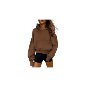 Sweat-shirt décontracté ample à capuche pour femme, pull à manches longues, coupe ample, style minimaliste - Product Image 1