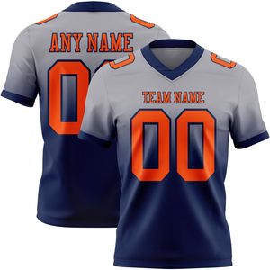 American Football Jersey V-Neck Short Sleeve Printed Sublimated Moisture Wicking 100% Polyester Unisex Team <b>Name</b> Any <b>Name</b> Custom - Product Image 1