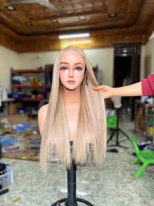 Pelucas de cabello humano con frente de encaje Rubio 613 para mujeres negras, peluca de cabello virgen alineada con cutícula, peluca de encaje transparente sin procesar - Product Image 5