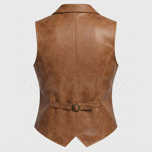 Street Wear Sleeveless Fashion Leather <b>Vest</b> Good Quality Fashion Leather <b>Vest</b> Hot Sale Fashion Leather <b>Vest</b> - Product Image 2
