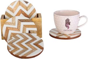 Handmade Design Resin Inlay Coaster Set MDF Coaster Resin Coaster MDF Resin Inlay Coaster Place Mats at very competitive Price - Product Image 6